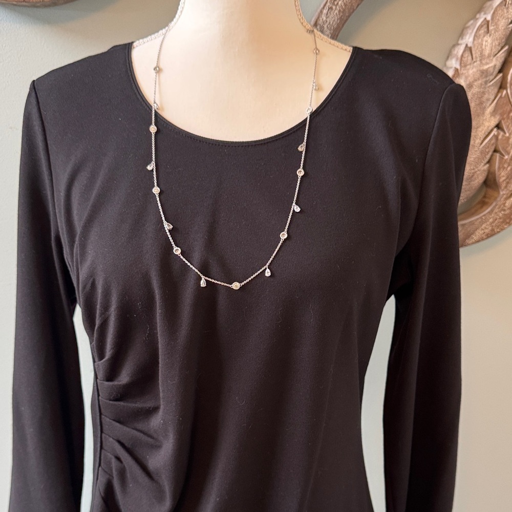 Armani Collezioni Classic Black  3/4 Long Sleeve Dress - Picture 2 of 9